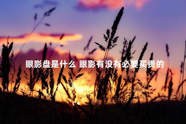 眼影盘是什么 眼影有没有必要买贵的